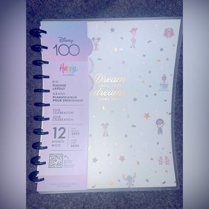 🎉🎊HAPPY PLANNER🎊🎉DISNEY🏰🐭100 TEACHER👩‍🏫 BIG LAYOUT📚📝12 MONTH PLANNER📅